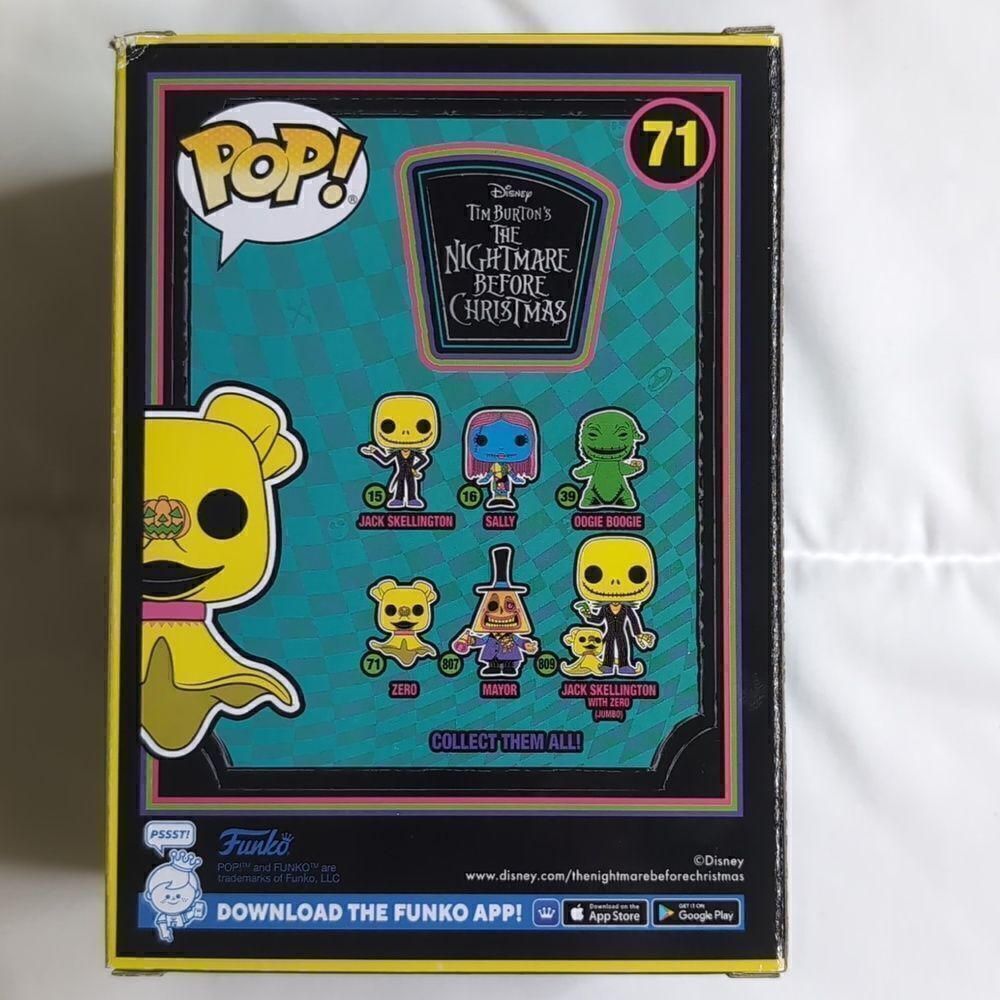 Funko Pop Disney Zero 71 The Nightmare Before Christmas Vinyl Figure, NEW - Picture 3 of 7